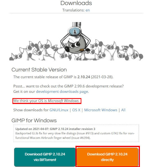how do i download gimp for windows