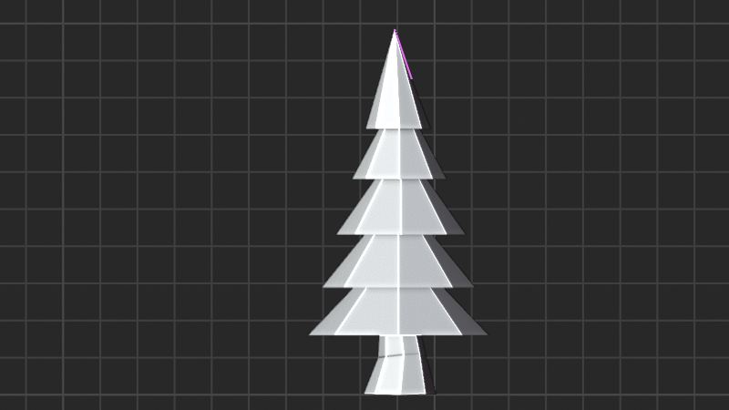 Stacked cones for tree foliage