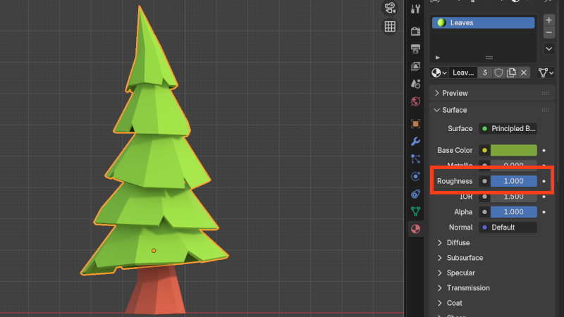 Applying materials to the tree