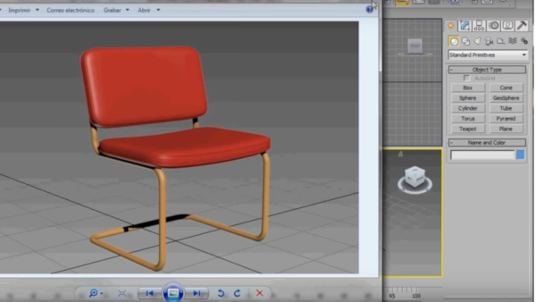 spline modeling chair